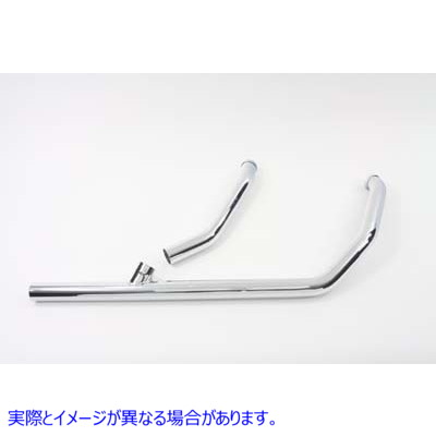 29-1158 2 in 1 エキゾースト パイプ ヘッダー クローム 2 into 1 Exhaust Pipe Header Chrome 取寄せ Vツイン (検索用／ Paughc