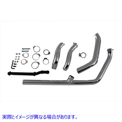 29-1160 クローム 2 into 1 エキゾーストヘッダーパイプキット 取寄せ Vツイン Chrome 2 into 1 Exhaust Header Pipe Kit (検索