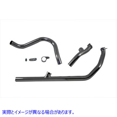 29-1162 クロームデュアルクロスオーバーエキゾーストシステム 取寄せ Vツイン FLT Shovelhead Exhaust Header (検索用／ Paughc