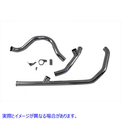 29-1163 デュアルクロスオーバーエキゾーストシステム クローム 取寄せ Vツイン Dual Crossover Exhaust System Chrome (検索用