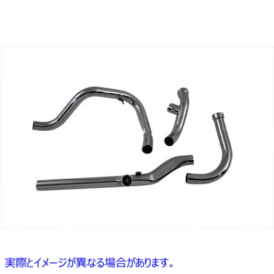 29-1164 デュアルクロスオーバークロームエキゾーストシステム 取寄せ Vツイン Dual Crossover Chrome Exhaust System (検索用／