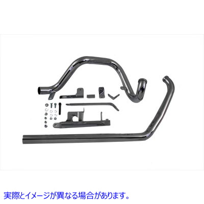 29-1190 トゥルーデュアルエキゾーストパイプシステム クローム True Dual Exhaust Pipe System Chrome 取寄せ Vツイン (検索用