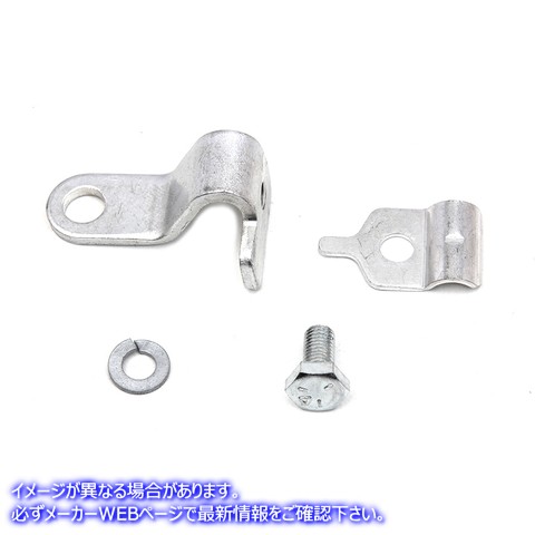 2909-4 カドミウムスロットルケーブルブラケットとクランプ 取寄せ Vツイン Cadmium Throttle Cable Bracket and Clamp (検索用