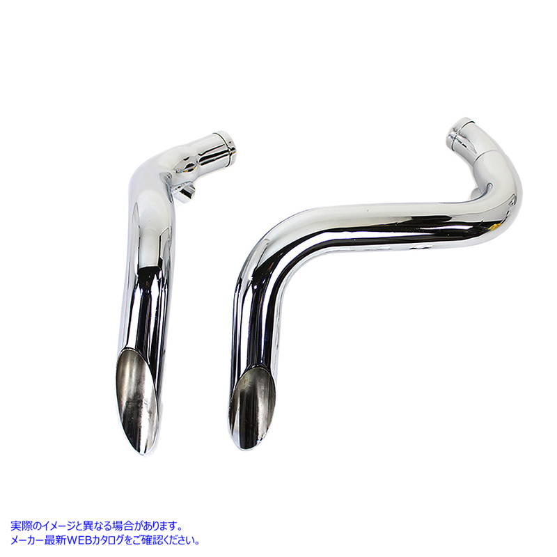 30-0007 LAF ストレートダウンドラッグパイプセット クローム LAF Straight Down Drag Pipe Set Chrome 取寄せ Vツイン (検索用