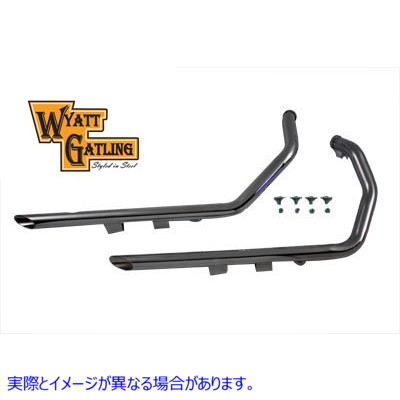 30-0081 Wyatt Gatling Exhaust Drag Pipe Set Slash Cut Ends 取寄せ Vツイン (検索用／
