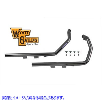 30-0089 Wyatt Gatling Exhaust Drag Pipe Set Straight Cut Ends 取寄せ Vツイン (検索用／