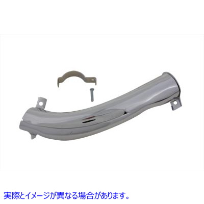 30-0099 フロントエキゾーストパイプヒートシールド 取寄せ Vツイン Front Exhaust Pipe Heat Shield (検索用／65728-66