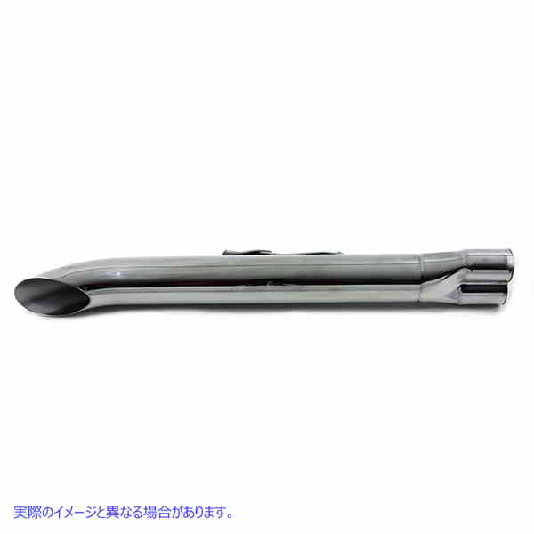 30-0207 2:1 24 インチ コレクター ターンアウト マフラー クローム 2:1 24 inch Collector Turn Out Muffler Chrome 取寄せ Vツ