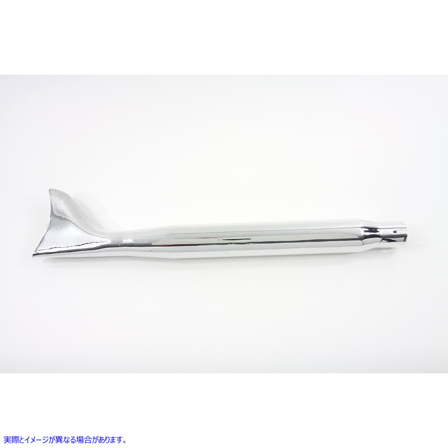 30-0253 クローム テーパード フィッシュテール マフラー 27 インチ Chrome Tapered Fishtail Muffler 27 inch 取寄せ Vツイン (