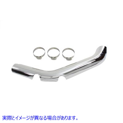 30-0287 クローム 24 インチフロントエキゾーストヒートシールド 取寄せ Vツイン Chrome 24 inch Front Exhaust Heat Shield (検