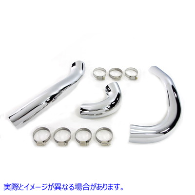 30-0316 デュアルエキゾーストパイプヒートシールドセット 取寄せ Vツイン Dual Exhaust Pipe Heat Shield Set (検索用／VD# 435