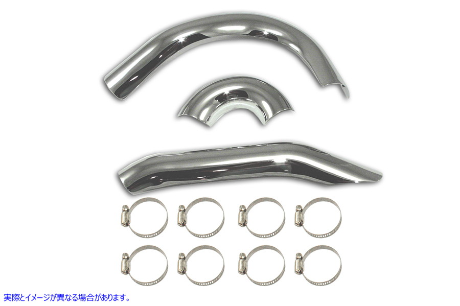 30-0328 デュアルエキゾーストパイプヒートシールドセット Dual Exhaust Pipe Heat Shield Set 取寄せ Vツイン (検索用／ Paughc