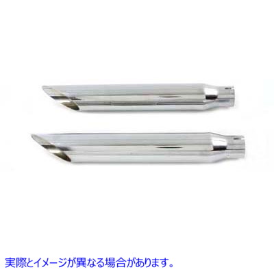 30-0348 取寄せ Vツイン 16-1/2 inch Baloney Slice Slip On Muffler Chrome (検索用／