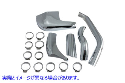 30-0350 エキゾーストパイプヒートシールドセット 取寄せ Vツイン Exhaust Pipe Heat Shield Set (検索用／