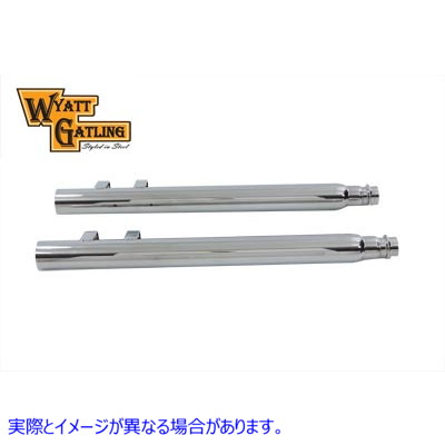 30-0435 ワイアットガトリングストレートマフラーパイプ（取り外し可能なバッフル付き） Wyatt Gatling Straight Muffler Pipe w