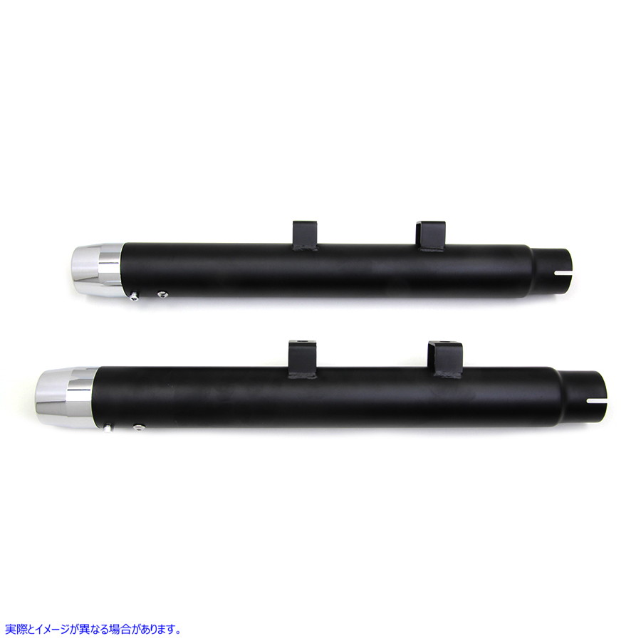 30-0456 直径 2-1/4 インチ ブラック ストレート マフラー セット 取寄せ Vツイン 2-1/4 inch Diameter Black Straight Muffler