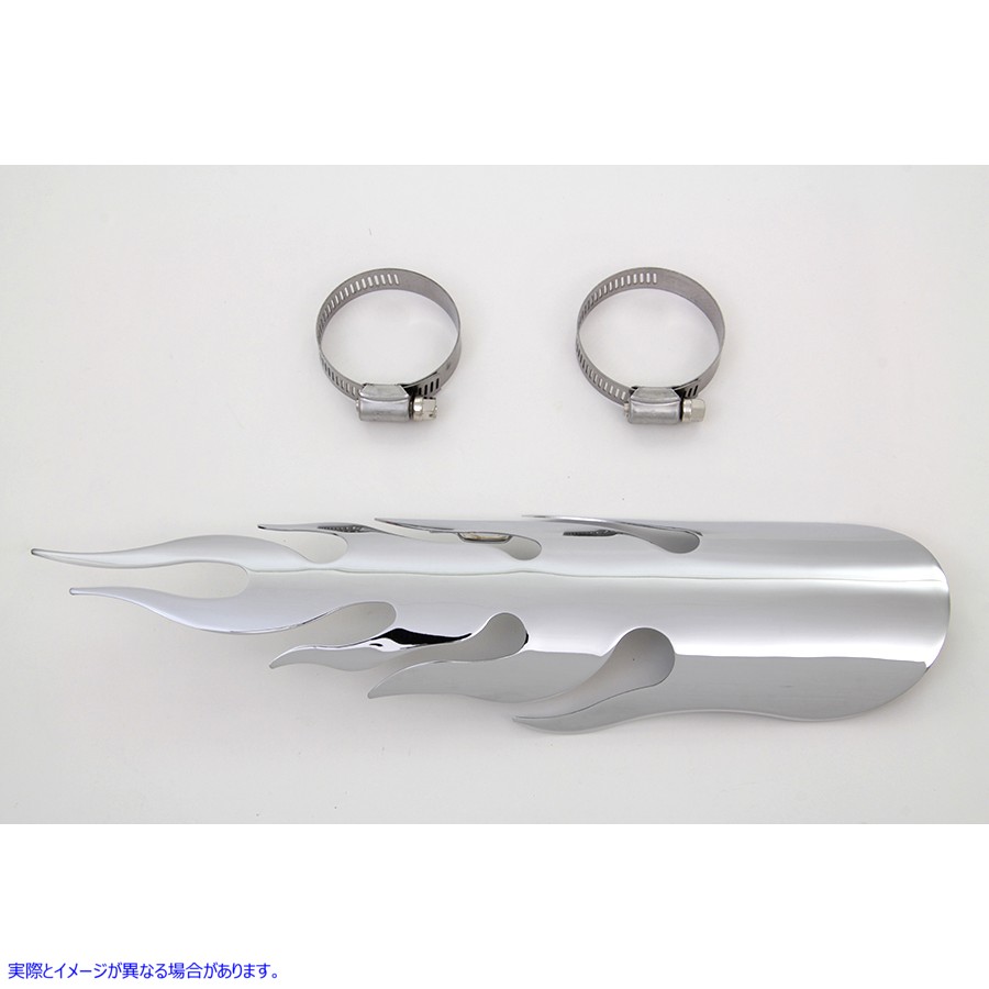 30-0478 クロームフレームヒートシールド Chrome Flame Heat Shield 取寄せ Vツイン (検索用／