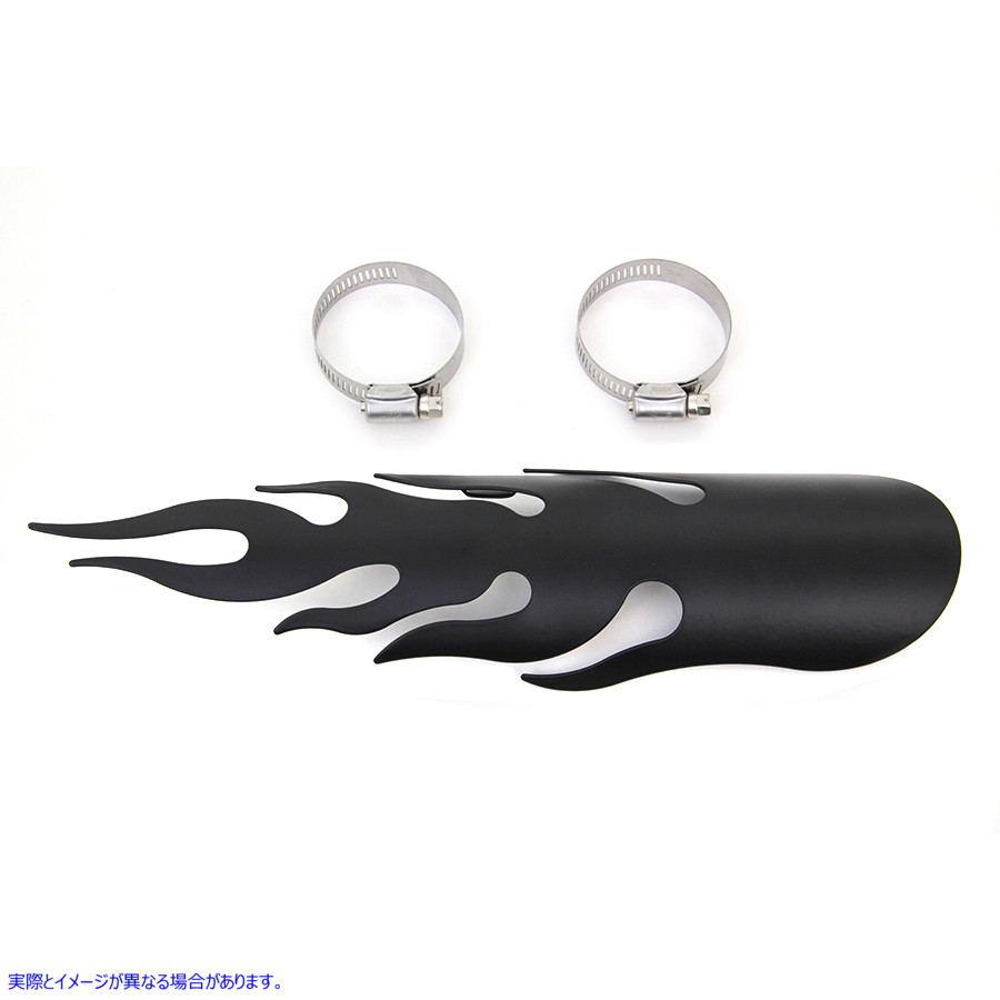 30-0480 黒いフレイムの熱シールド Black Flame Heat Shield 取寄せ Vツイン (検索用／ V-Twin