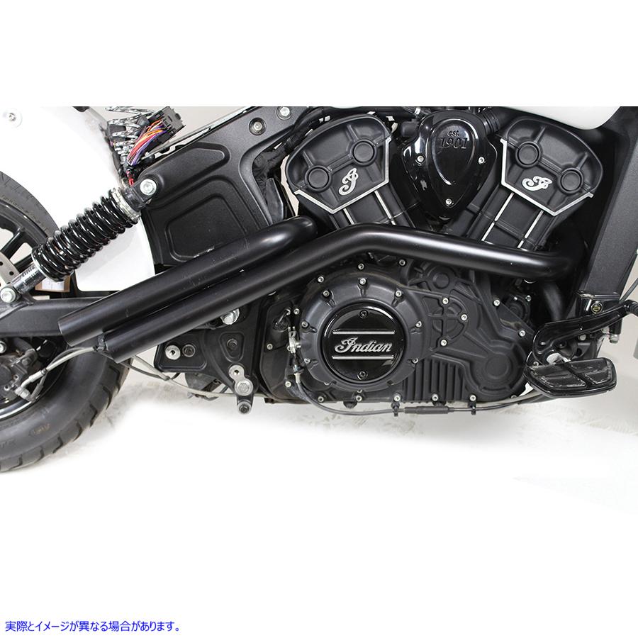 30-0519 インディアン スカウト ドラッグ パイプ セット ブラック Indian Scout Drag Pipe Set Black 取寄せ Vツイン (検索用／