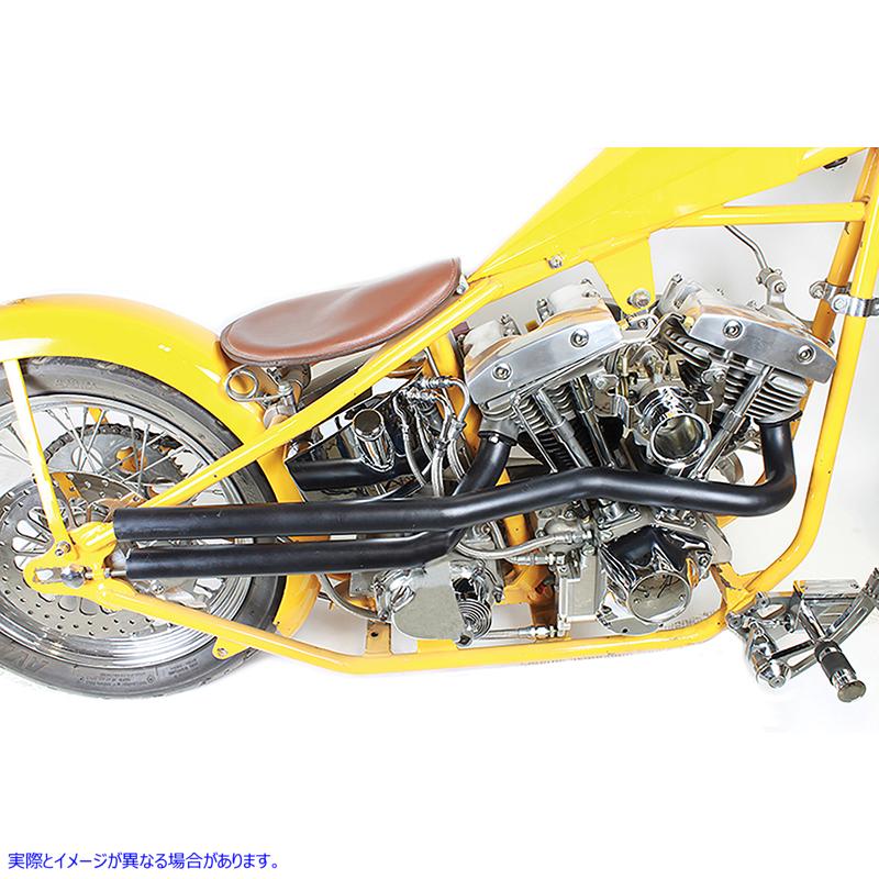 30-0520 Shovelhead Exhaust Straight Pipe Set Black Shotgun 取寄せ Vツイン (検索用／ V-Twin