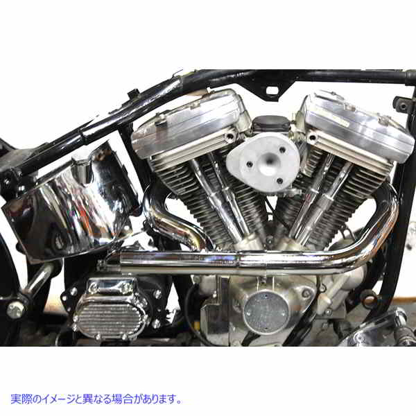 30-0574 2:1 シャム エキゾースト ヘッダー セット クローム 2:1 Siamese Exhaust Header Set Chrome 取寄せ Vツイン (検索用／