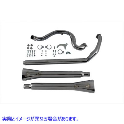 30-0588 クロスオーバーエキゾーストヘッダーおよびマフラーキット Crossover Exhaust Header and Muffler Kit 取寄せ Vツイン (