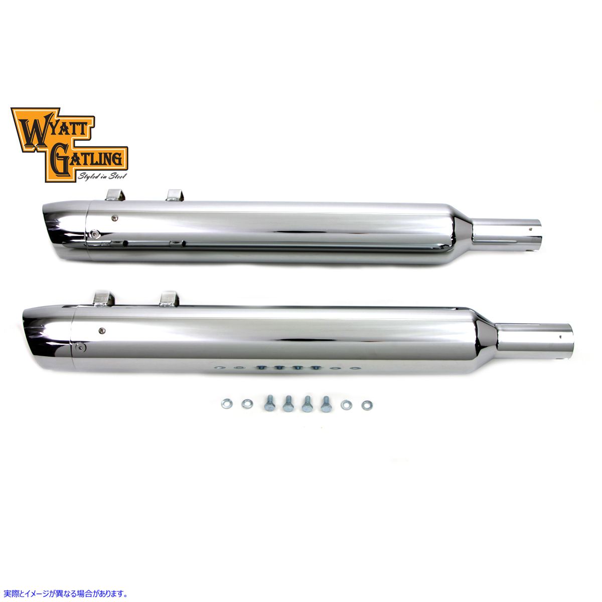 30-0600 ワイアット ガトリング スラッシュ エンドキャップ マフラーセット Wyatt Gatling Slash End Cap Muffler Set 取寄せ V