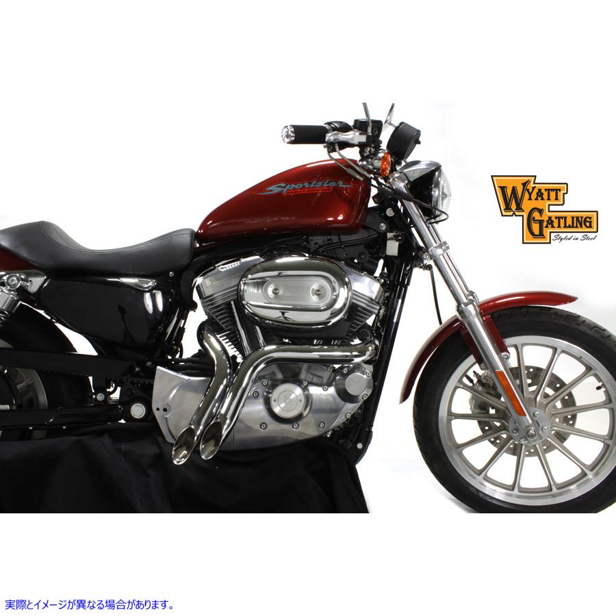 30-0722 ワイアットガトリングドラッグパイプセットダウンタイプ Wyatt Gatling Drag Pipe Set Down Type 取寄せ Vツイン (検索用／ V-Twin