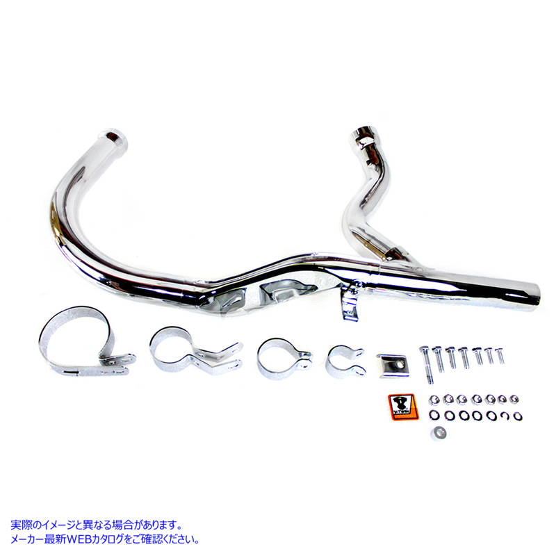 30-0806 パンヘッド エキゾースト ヘッダー キット クローム 取寄せ Vツイン Panhead Exhaust Header Kit Chrome (検索用／