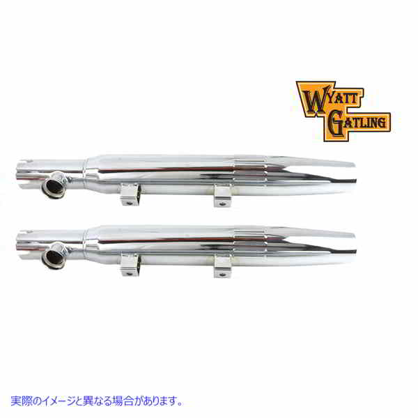 30-0821 ワイアットガトリングスリップオンマフラーセット Wyatt Gatling Slip-On Muffler Set 取寄せ Vツイン (検索用／ Wyatt Gatling