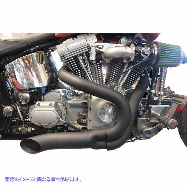 30-0836 ブラック ワイアット ガトリング 2 in 1 排気パイプ ヘッダー キット Black Wyatt Gatling 2 into 1 Exhaust Pipe Heade