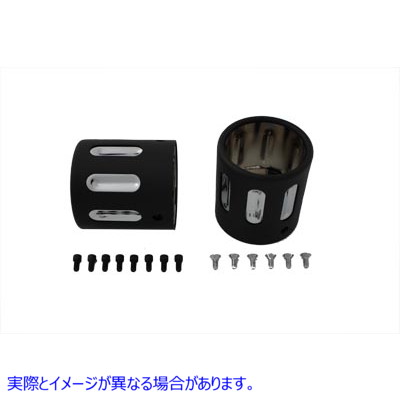 30-0845 4インチマフラー用ブラックリボルバーチップセット Black Revolver Tip Set For 4 inch Muffler 取寄せ Vツイン (検索用