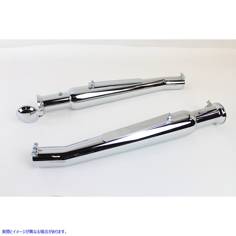 30-0848 クロームメガホン アップスイープマフラーセット Chrome Megaphone Upsweep Muffler Set 取寄せ Vツイン (検索用／