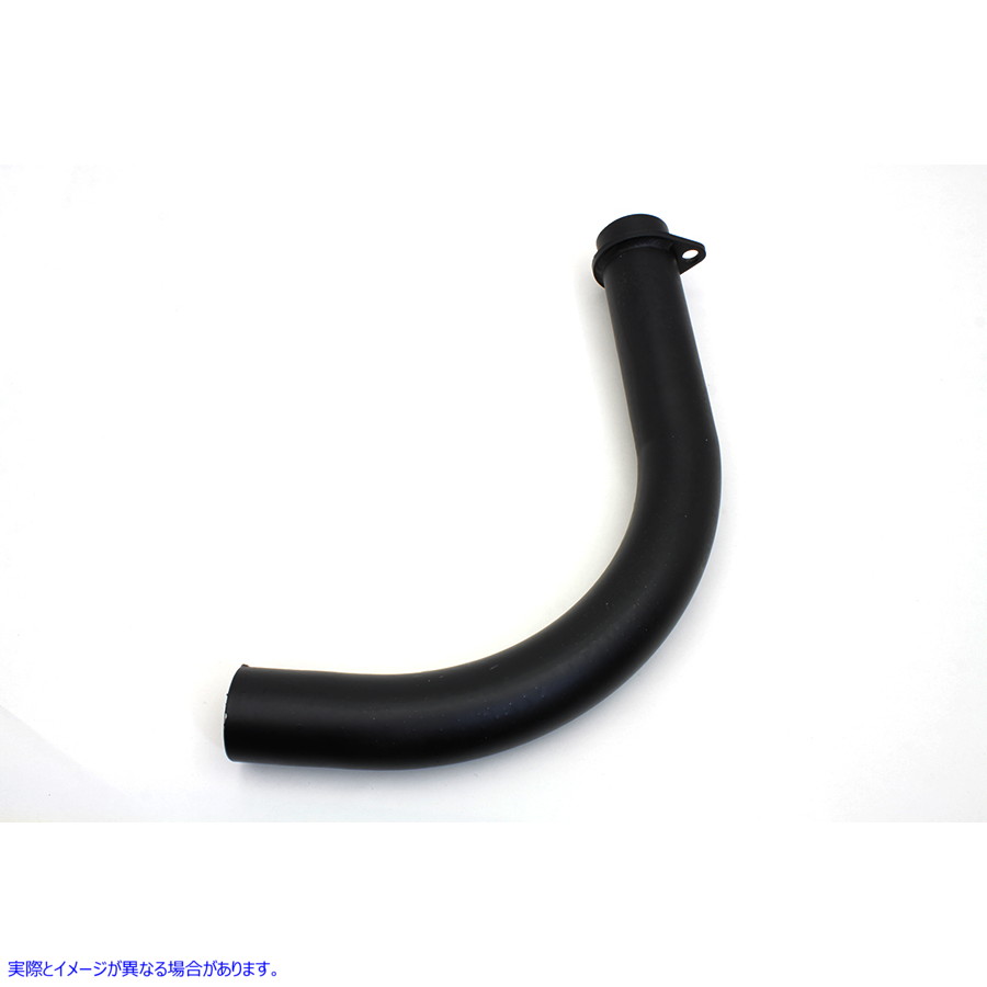 30-0982 ブラックフロントシリンダーエキゾーストヘッダーパイプ 取寄せ Vツイン Black Front Cylinder Exhaust Header Pipe (検