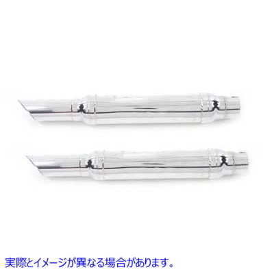 30-1109 スラッシュカットエンドレプリカマフラーセット 取寄せ Vツイン Replica Muffler Set with Slash Cut Ends (検索用／652