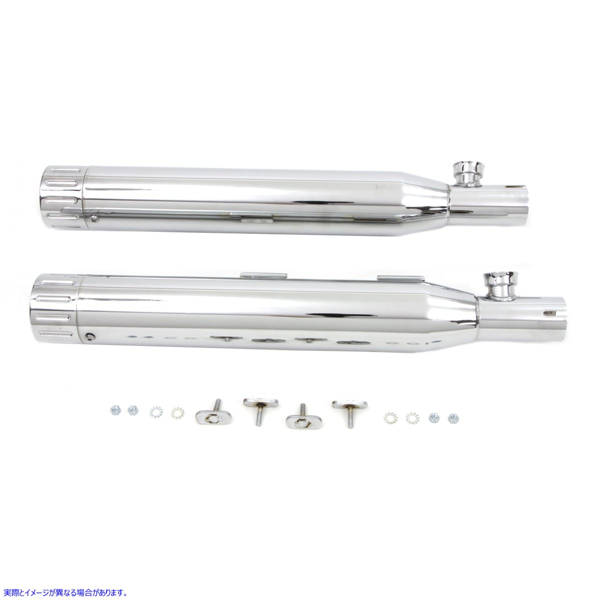 30-1283 クロームスリップオンマフラーセット Chrome Slip On Muffler Set 取寄せ Vツイン (検索用／