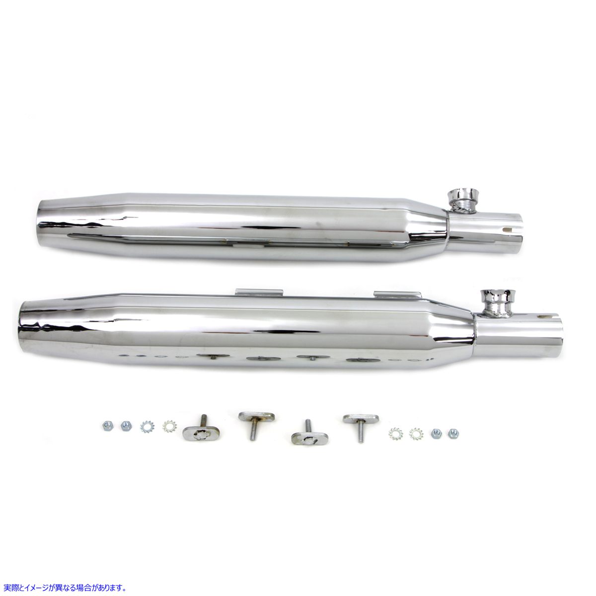 30-1284 クロームスリップオンマフラーセット Chrome Slip On Muffler Set 取寄せ Vツイン (検索用／