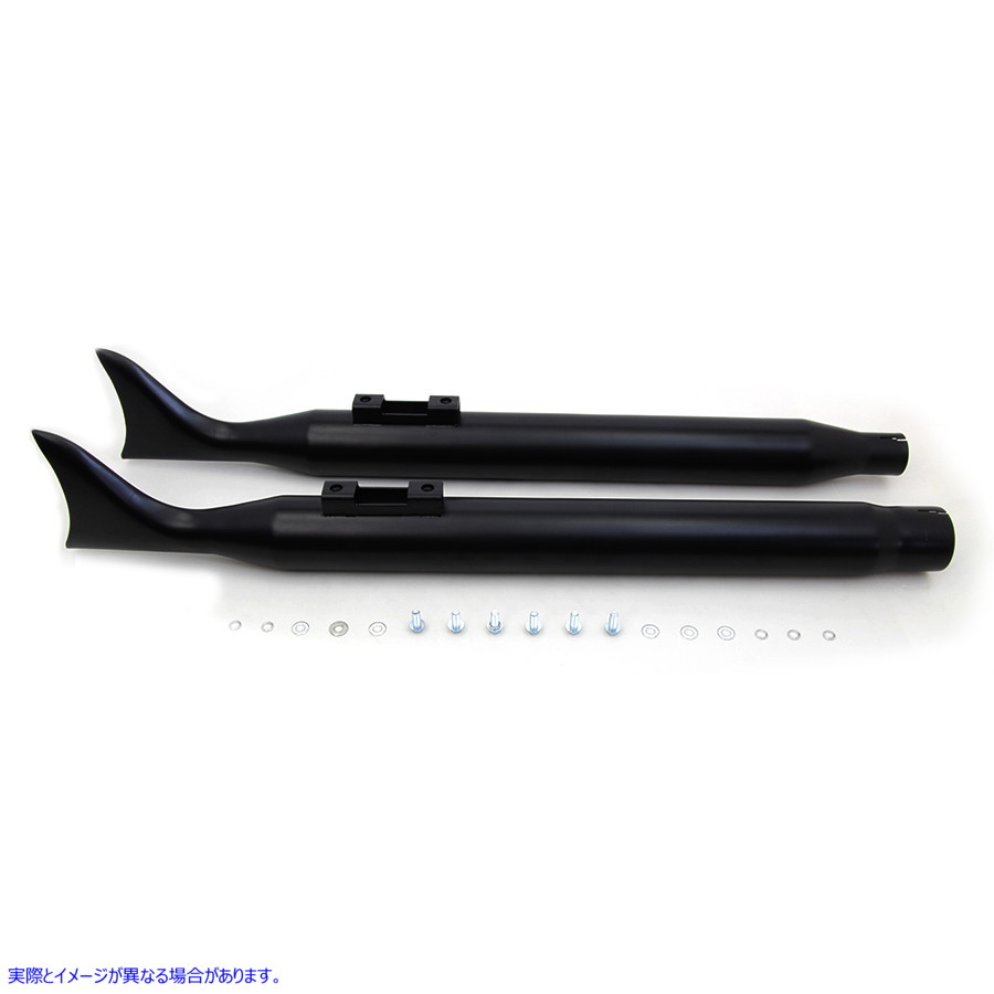 30-1391 M8 ブラックフィッシュテールマフラーセット M8 Black Fishtail Muffler Set 取寄せ Vツイン (検索用／