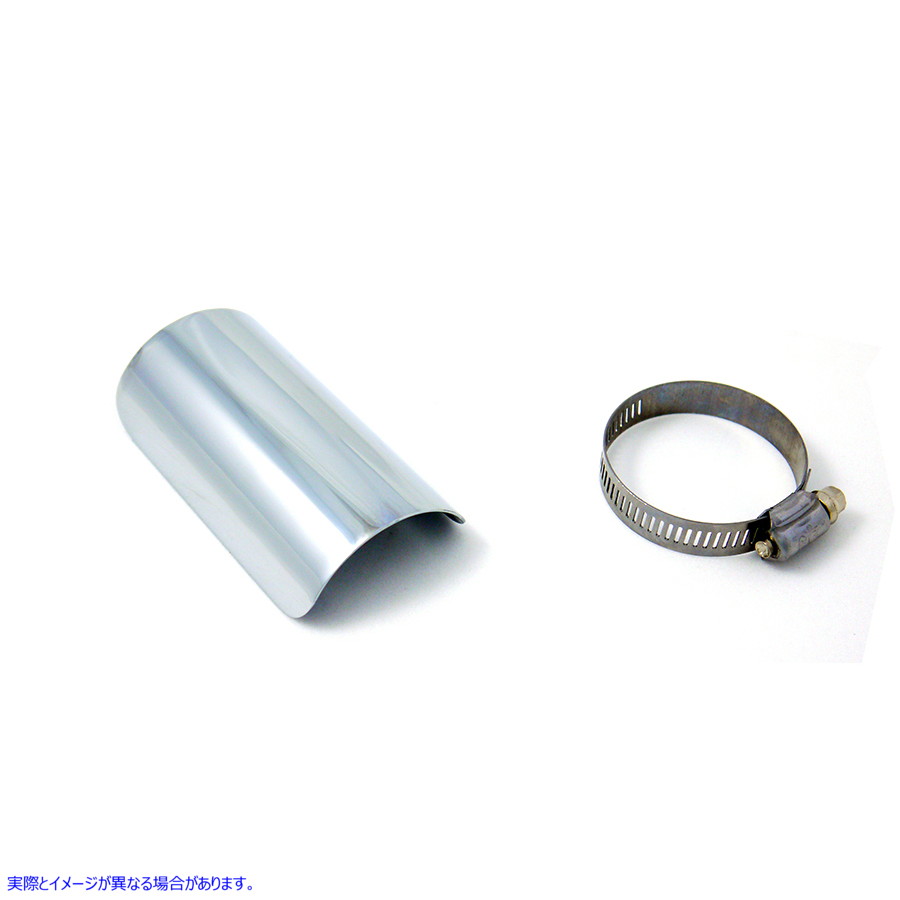 30-1763 4インチ排気熱シールドクローム 4 inch Exhaust Heat Shield Chrome 取寄せ Vツイン (検索用／