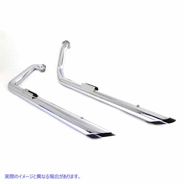 30-3101 MCM エキゾースト ドラッグ パイプ セット (ブラック チップ付き) 取寄せ Vツイン MCM Exhaust Drag Pipe Set with Blac