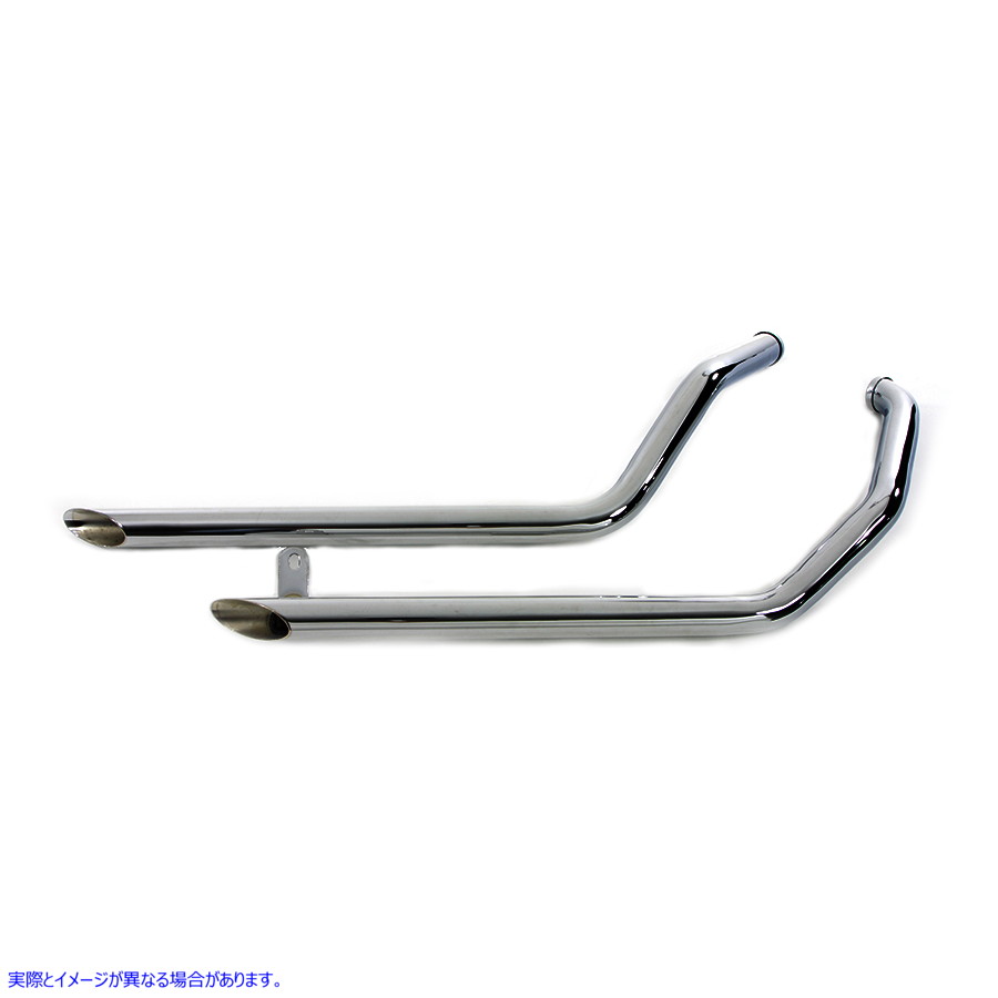 30-3157 エキゾーストドラッグパイプセット スラッシュカット Exhaust Drag Pipe Set Slash Cut 取寄せ Vツイン (検索用／ Paugh