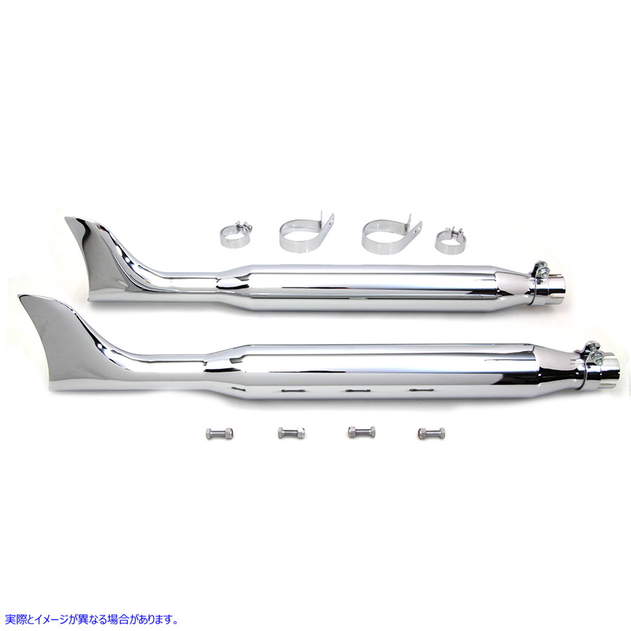 30-3185 クロームフィッシュテールマフラーキット 30インチ Chrome Fishtail Muffler Kit 30 inch 取寄せ Vツイン (検索用／