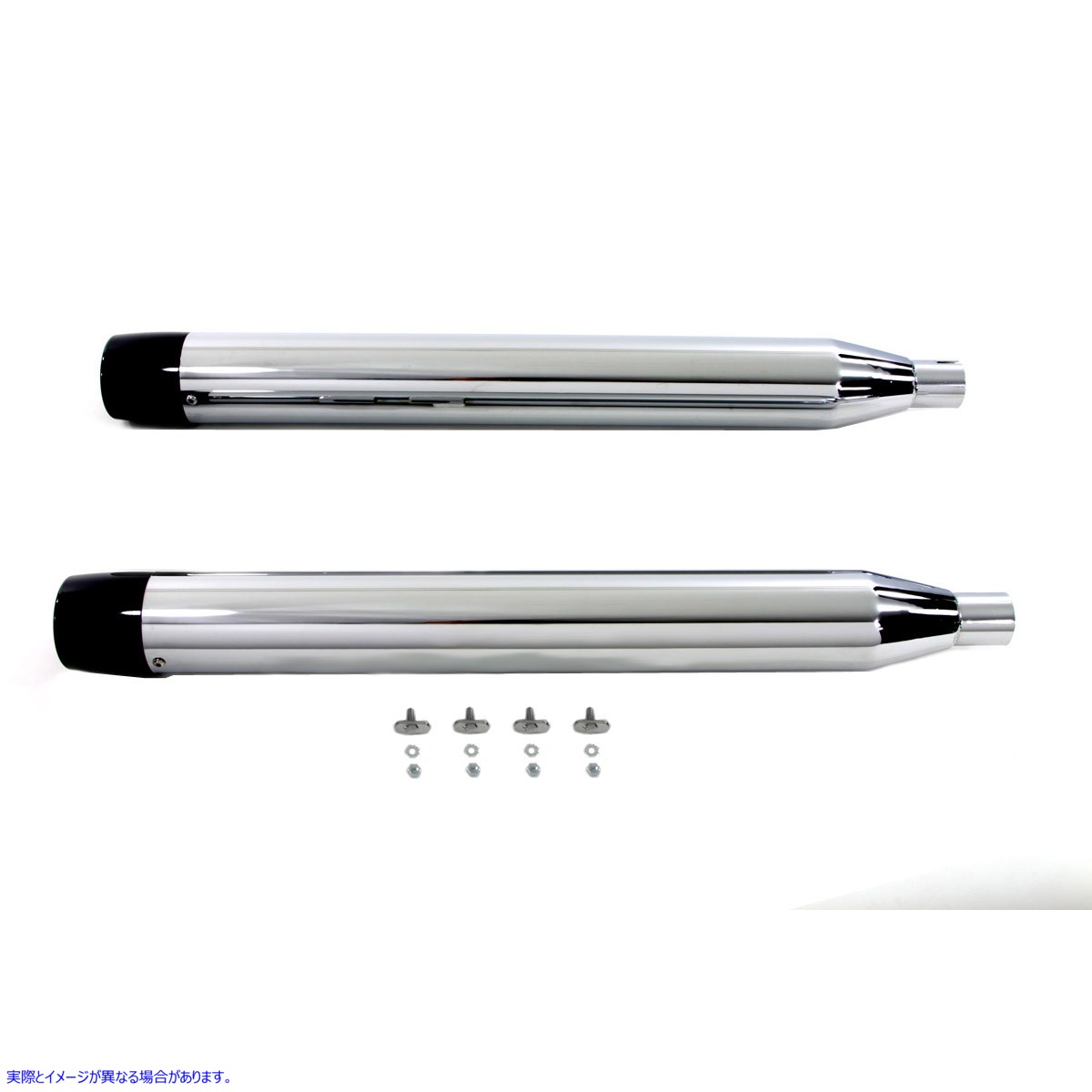 30-3387 Muffler Set with Black End Caps 取寄せ Vツイン (検索用／ V-Twin
