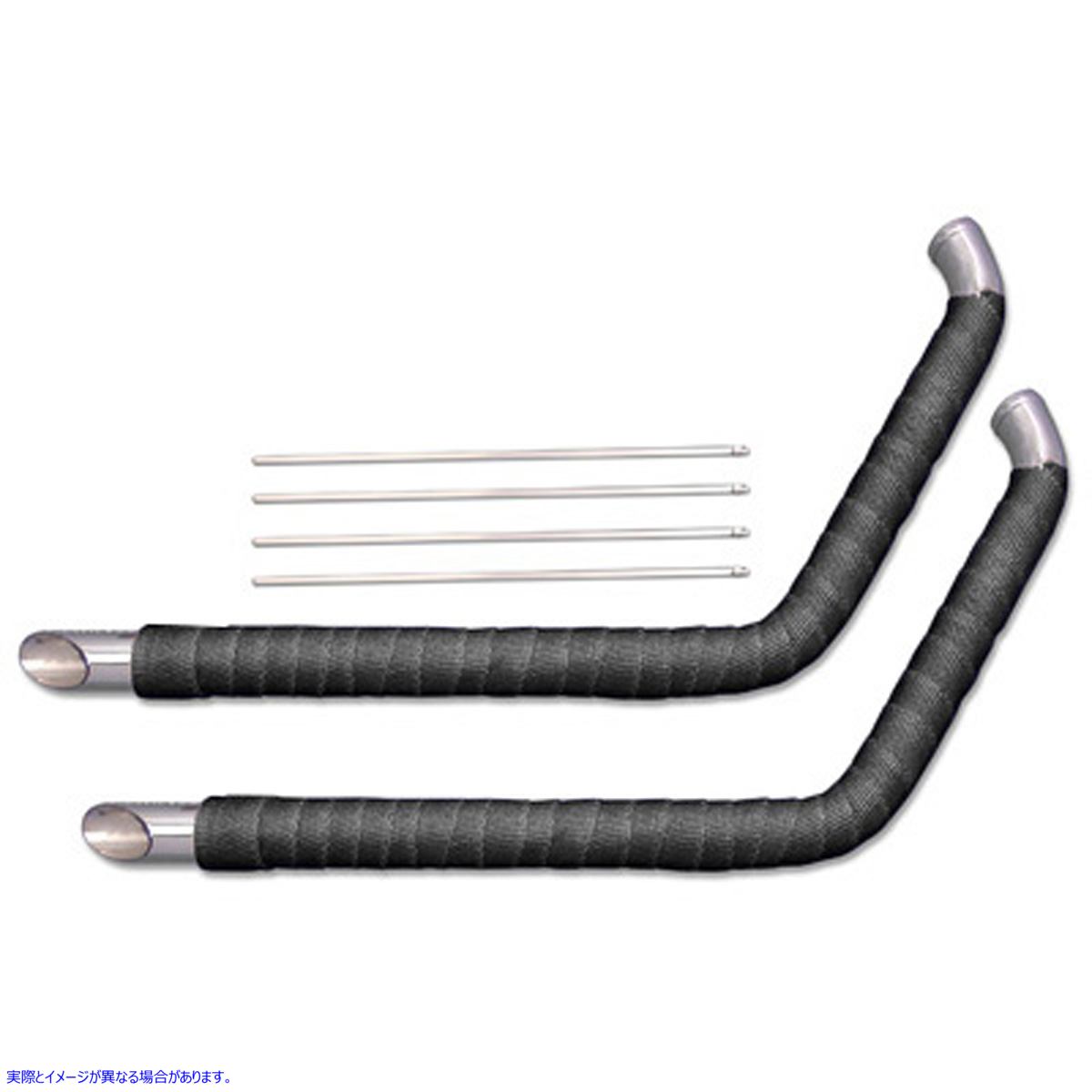 30-4049 エキゾーストドラッグパイプキット スラッシュカットエンド 取寄せ Vツイン Exhaust Drag Pipe Kit Slash Cut Ends (検