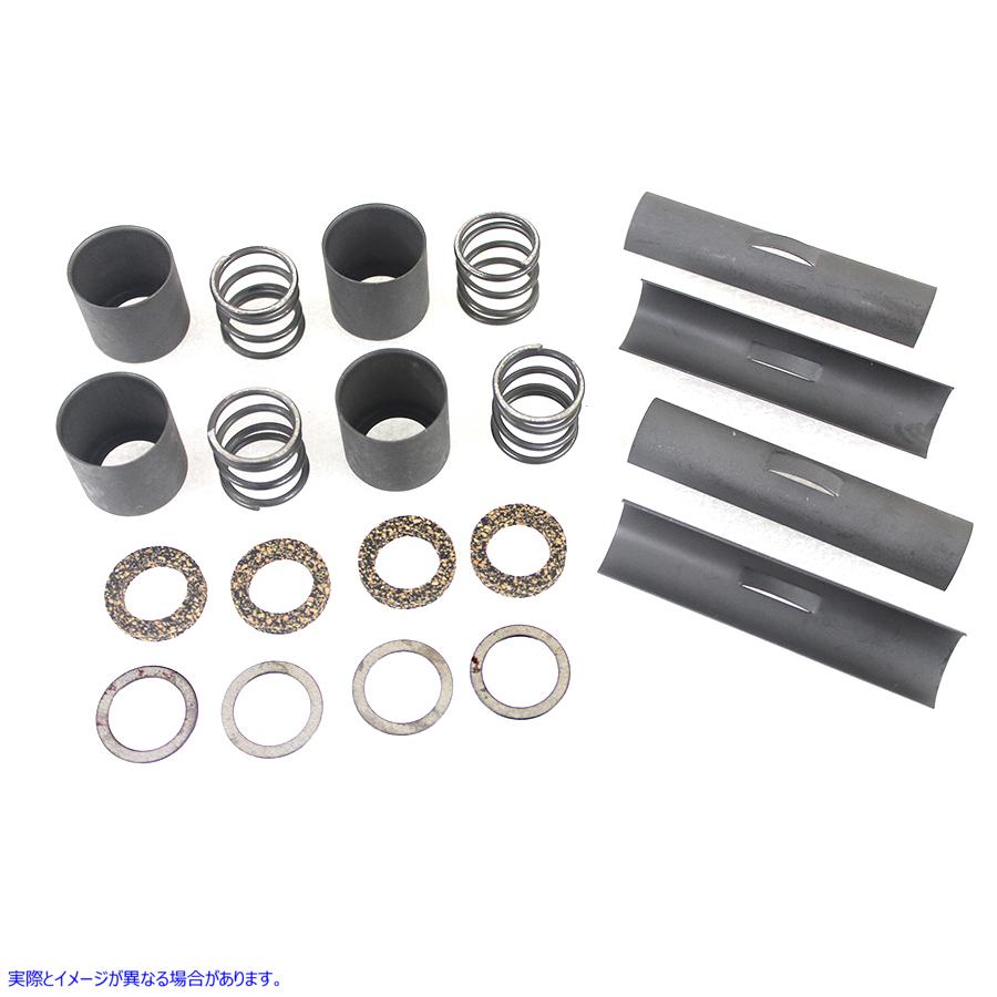 3027-20 アッパープッシュロッドカバーキット パーカーライズド 取寄せ Vツイン Upper Pushrod Cover Kit Parkerized (検索用／