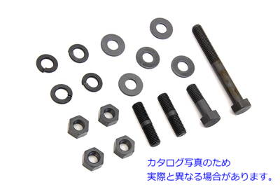 3038-18T ガソリンタンク取り付けキット パーカーライズド 取寄せ Vツイン Gas Tank Mounting Kit Parkerized (検索用／