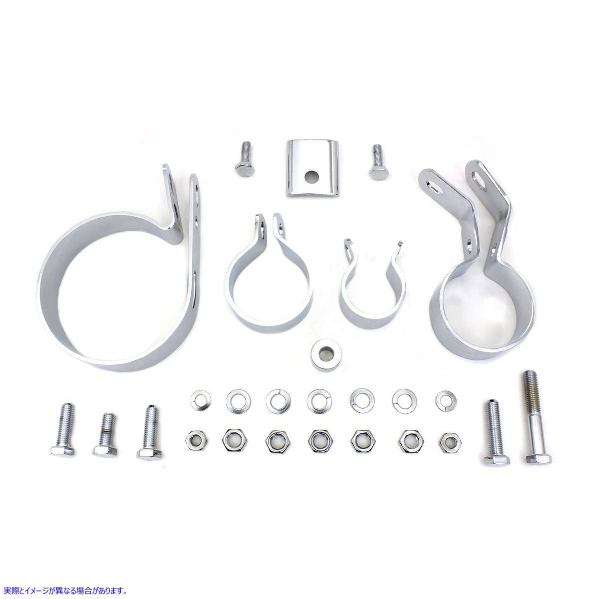 31-0031 クロームエキゾーストシステムクランプキット 取寄せ Vツイン Chrome Exhaust System Clamp Kit (検索用／