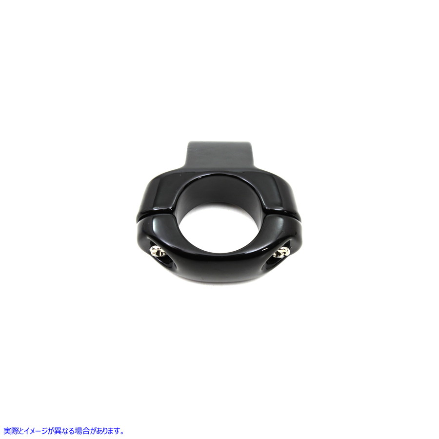 31-0045 デコミラークランプ ブラック 取寄せ Vツイン Deco Mirror Clamp Black (検索用／