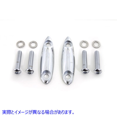 31-0075 クロームターンシグナルブロックオフプレート Chrome Turn Signal Block Off Plates 取寄せ Vツイン (検索用／