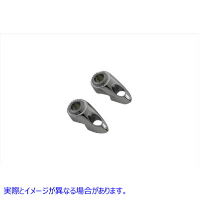 31-0181 フロントウインカーマウントブラケット クローム Front Turn Signal Mount Bracket Chrome 取寄せ Vツイン (検索用／684